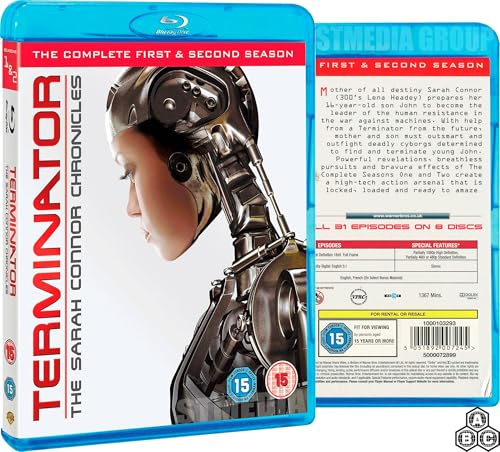 Terminator: The Sarah Connor Chronicles - The Complete 1 & 2 Season (6-Disc Set / 31 Episode) [Blu-ray] [Region Free]