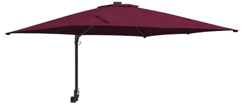 Vopese Garden Parasol Bordeaux Red 248.5 x 247.5 x 160 cm For outdoor, terrace, and garden shading purposes ZSSCJ-UK42003239UK