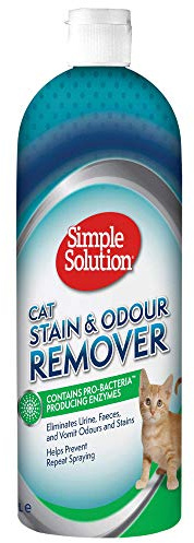 Simple Solution Cat Stain and Odour Remover, Enzymatic Cleaner with Pro-Bacteria Cleaning Power - 1 Litre