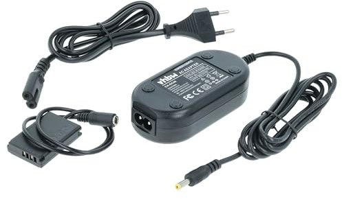 vhbw 1x Netzteil kompatibel mit Canon PowerShot G7x Mark II, G9X, G9X Mark II, G7X, G7 X Kamera, Digitalkamera + DC Kuppler, 2m