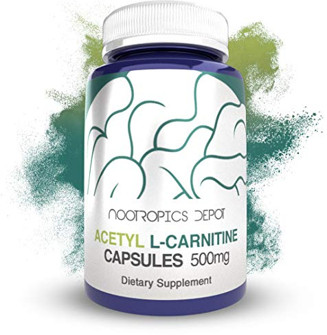 Nootropics Depot Acetyl L-Carnitine Capsules | 500mg | 90 Count | HCL Form | Energy Supplement | Supports Mitochondrial Function | ALCAR HCL