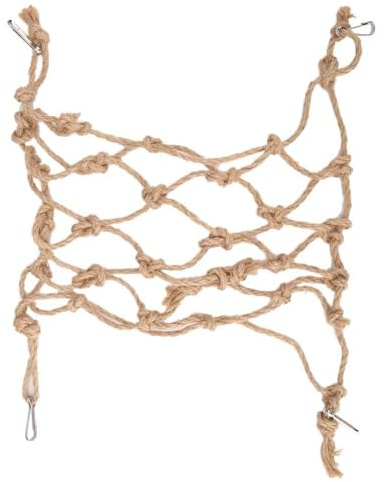Juguete para Pájaros con Puente Colgante, Escalera de Cuerda, Columpio para Periquitos, Agapornis, Ninfas y Loros, Tamaño S