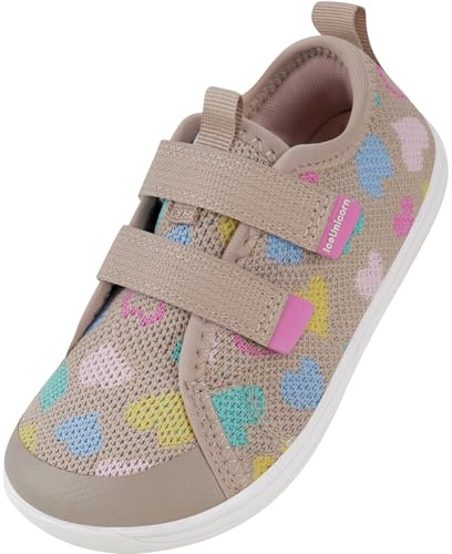 Kids Wide Barefoot Shoes Boys Girls Minimalist School Walking Shoes Trail Running Shoes Walking Sneaker(Light Khaki, 7UK Child Wide)