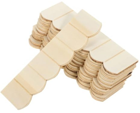 Toyvian Puppenhaus Zubehör 24st Puppenhausfliesen Puppenhausdach Puppenmöbel Dachpappe Puppenhaus-Badezimmer Bausatz Häuser Puppenhaus-Miniatur-Essen Künstlich Puppenhaus Möbel Miniaturen Birke Beige