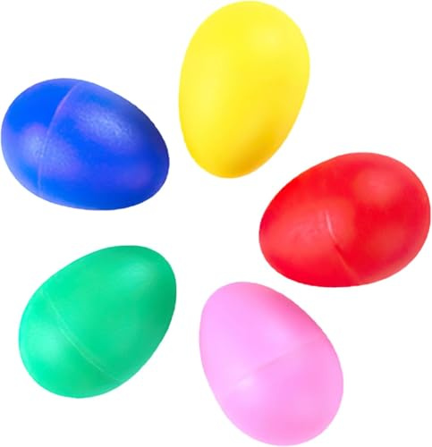 5 Pack Egg Shakers,Professional Percussion Instruments, with DIY Painting and Thematic Designs, Multicolour Sensory Tools for Rhythm Training and Artistic Expression
