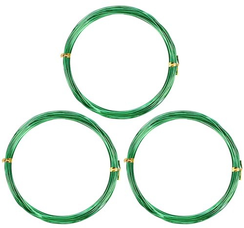 Kit di filo per bonsai, in alluminio verde, per bonsai, piante, per tenere rami piccoli tronchi (verde, 1 mm, 30 m)