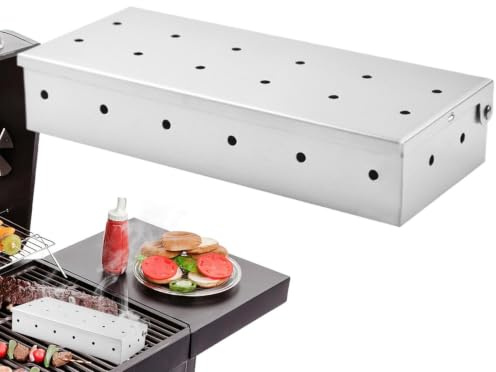 con Astillas de Madera para Barbacoa Contenedor Almacenador Virutas Madera | Accesorios para Barbacoa para Exterior Jardín Patio Camping Cocina Hogar Balcón Porche Picnic