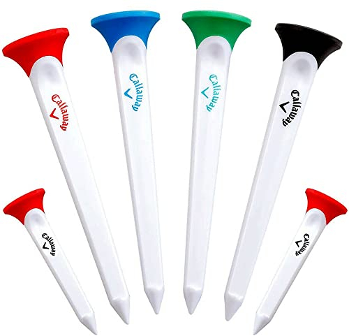 Callaway Unisex-Erwachsene Wood Performance Golf Tees, Gemischt, 6-Pack