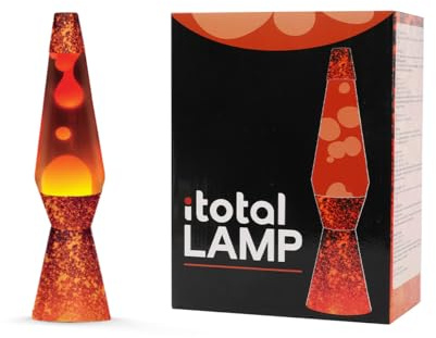 I-TOTAL® - Lampada Lava Spaceship Colorata Effetto Bolle Ipnotico, Design Retrò, Cera Fluida, Luce Rilassante, Lampada Decorativa per Casa e Ufficio (VOLCANO)