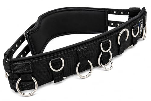Tysons Breeches Longiergurt Schwarz 16 Ringe Starkes Nylon/Neopren f.d. Doppellonge geeignet Gr. Shetty Bauchgurt abnehmbar, Hier Gr. Shetty Welsh Pony