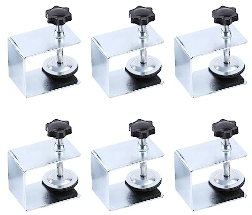 6 Stück C Klemme, Tischklemme, Schrankwerkzeug Befestigungsclip, Schubladenfront-Installationsklemmen, Edelstahl C Zwinge, C Clamp, Schrankhilfen Vorrichtungshilfen für Holzbearbeitung Heimwerken