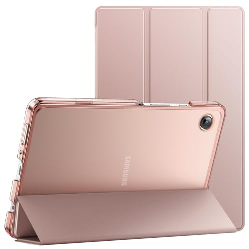 JETech Skyddsfodral för Galaxy Tab A11/A9 8,7, Rosa Guld | Tunn Genomlysande Baksida, Trifold Stående, Tunt och Stötsäkert