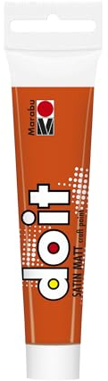 Marabu DO IT Craft Paint, 36 ml Zinnoberrot, seidenmatte Acrylfarbe für DIY, Basteln und Hobby, Malfarbe auf Wasserbasis, wetterfest, lichtecht, schnelltrocknend, vegan, 12760076006
