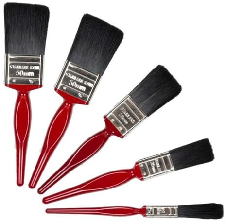 ZOPPER 5pc Professional Paint Brush set - Paint Brushes with No Loss of Bristle Paintbrush Designed For Smooth Finish Painting Suitable for All Types of Paint - Ideal for a Variety of Decorating