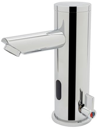Automatico Sensore Infrarosso Rubinetto Bagno Rubinetto Miscelatore Automatico 0-55°C, 3/8 Connettori filettati