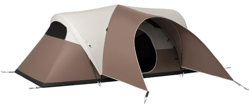 Outsunny Tente de Camping familiale 7 Personnes 550L x 300l x 198H cm | Étanche, Ventilée, Sac de Transport