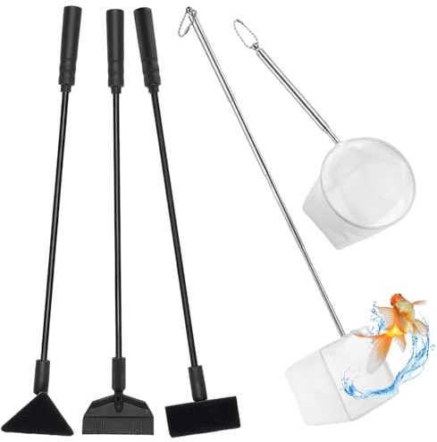 6-Piece Fish Tank Net Set, 13-39cm Aquarium Cleaning Tools With Fine Mesh Design, For Small Fish And Shrimp Tanks, Includes Various Nets For Pond And Tank Maintenance, For Aquarium Hobbyists