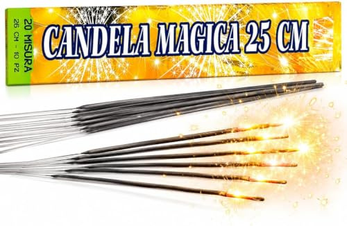 200 Candeline Magiche 25cm Scintille Luminose