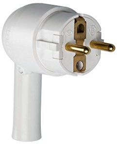 Legrand 050175 Fiche Plastique à Extraction Facilitée et Sortie Latérale, 2P+T, 16A, Blanc