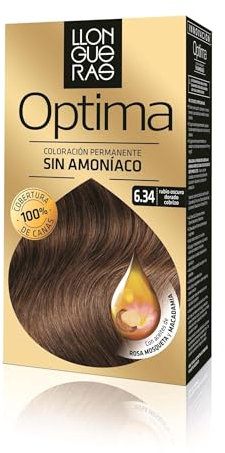 LLONGUERAS OPTIMA tinte Rubio Cobrizo Nº 6.34 caja 1 ud