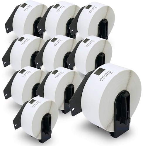 BETCKEY - Compatible Address Labels Replacement for Brother DK-1201 (1.1 in x 3.5 in), Use with Brother QL Label Printers [10 Rolls/4000 Labels]