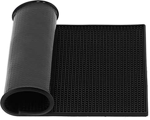 Tappetino da Bar, Tappetino da Barbiere in Gomma Antiscivolo Tappetino da Bar Nero Tappetino Antigoccia per Piano di Lavoro(30x15x1 cm)