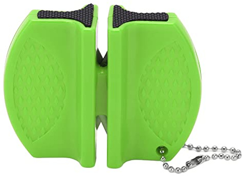 Alomejor Affûteur de Couteaux Portable Mini Aiguiseur de Couteaux de Poche Double Face Multifonctionnel pour Une Utilisation en Extérieur(Vert) Autres Articles de randonnée et de Camping