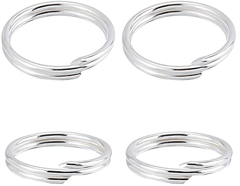Beebeecraft 20 pièces/Boîte Anneaux de Saut 925 anneaux de Saut Doubles en Argent Sterling Connecteurs 8mm pour Collier à Faire Soi-Même Bracelet Fabrication Artisanale