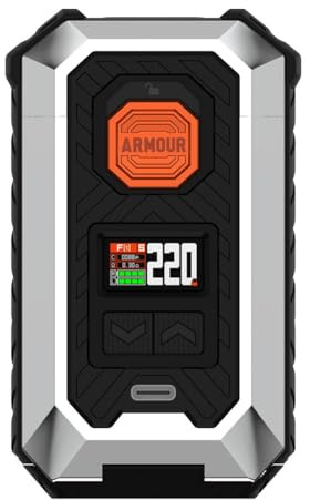 Vaporesso ARMOUR MAX Mod | 220W Box Mod Works with Itank 2 Atomizer/Z sub ohn Tank/ 510 Thread Atomizer E-Cigarette Vaporizer (Argento)
