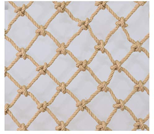 GTRHTYJ Heavy Duty Hanfseil Frachtnetz 8cm * 6mm Fechten Dekoratives Netz Sicherheit Anti-fallendes Netz Haustier Seilnetz(Size:1x5m/3.28x16.4ft) (Size : 1x3m (3.28X9.84ft))