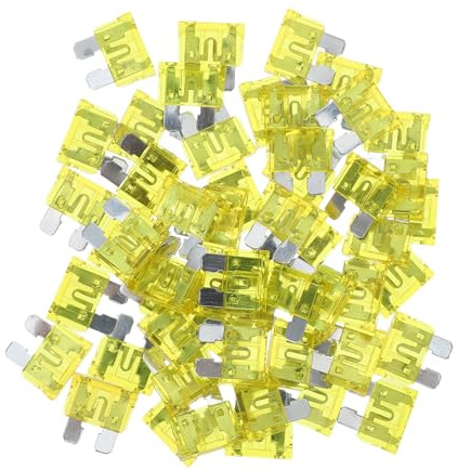 DOITOOL Fusibles Voiture 20a à Lame Moyenne, Protection les Surintensités, Matériau Plastique et Fer, Lot de 100 Pièces pour Voiture et Moto