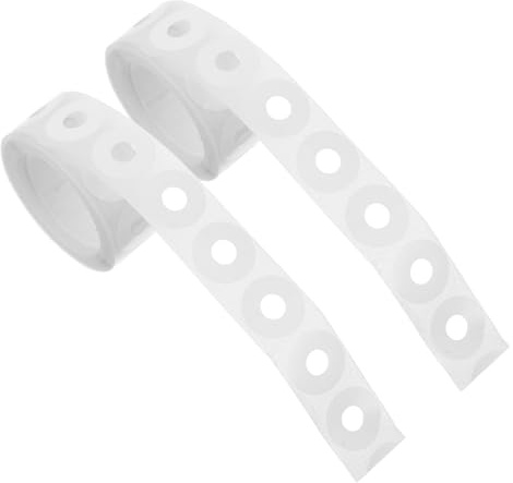 NUOBESTY 500pcs Self-Adhesive Hole Reinforcement Rings PVC Page Repair Stickers for Binders Protection for Punched Holes for Office and School Use