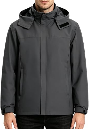 ACCNUO Veste Imperméable Homme Coupe Vent Homme Imperméable veste de pluie sont utilisés pour la randonnée, l'alpinisme, la pêche et la chasse