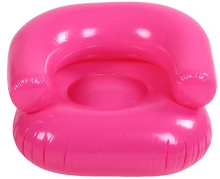 HELEVIA Sillón Inflable, sofá Inflable Suave y Cómodo de PVC Transparente, para Dormitorio, Sala de Estar, Pasillo, Balcón (Rosa)