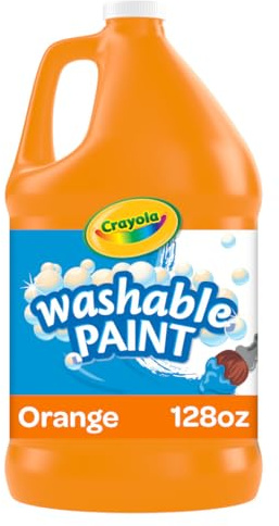 Crayola Washable Paint, Orange Paint, Classroom Supplies, 1 Gallon