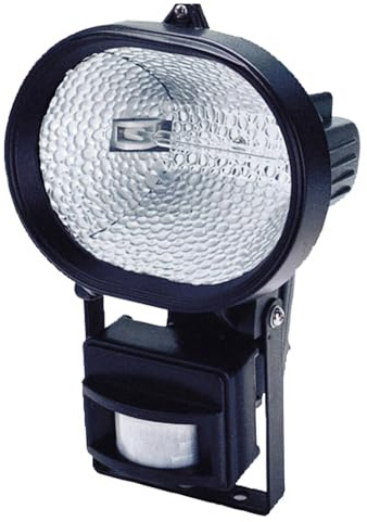 Maurer 88183 Proiettore Alogeno Ovale, Sensore, 230W, Nero