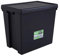 Wham Bam Heavy Duty Recycling Box - 92 Liter mit Deckel - 59,5 x 39,5 x 52 cm - schwarz