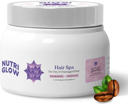NUTRIGLOW Hair Spa Cream with Damage Reverse & Moisture Lock Formulation for Dry & Damaged Hair 300gm