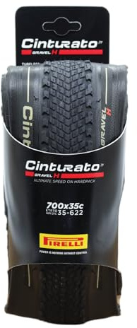 Pirelli Cinturato Gravel H TLR 35-622 (700 x 35c) Road Bicycle Tire - SpeedGrip Compound, Clincher Type, Tubeless Ready Bike Tire 700x35c