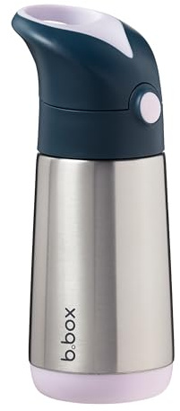 b.box Insulated Drink & Water Bottle | Stainless Steel with Triple Layer Insulation | Keeps Drinks Cold up to 8hrs, Warm up to 6hrs | 350ml/12oz (Indigo Rose)