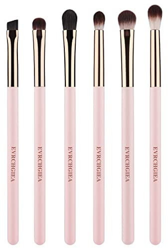 EVRCHGIEA Augenpinsel Set Makeup Lidschatten Pinselset Blender für Augen mit Blending Brush Make up (Pink 6)