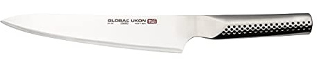 Global UKON Carving Knife with 21cm Blade, CROMOVA 18 Stainless Steel, Silver, GU-05