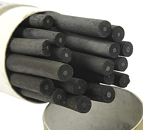 XHBTS Weinkohle, Weich, Schwarz 25 Kohlestifte zum Zeichnen, Skizzieren und Kunst, Willow Sketch Kohlestifte zum Zeichnen (3-5mm(25pcs))