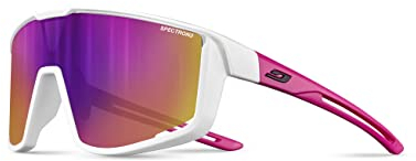 Julbo Unisex Kinder Fury S Sunglasses, Weiß Glänzend/Rosa, Einheitsgröße