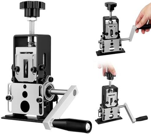 UPROZIL Wire Stripper Machine,Cable Stripper Machine for 1-20mm,Wire Stripping Tool with Adjustable Port,Automatic Wire Stripper with Hand Crank,Use Electric Drill