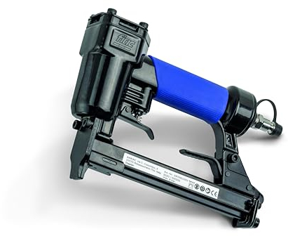 FIAC Grapadora Neumática 5049 - Maletín de plástico con accesorios (llave hexagonal 3 y 4 mm + botella de aceite vacía) - Hasta 100 grapas - Longitud de las grapas: 6-16 mm