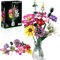 Flowers Bouquet Building Set, Creative DIY Flower Botanical Collection Building Toys Home Office Creative Decoration, Valentine Day, Birthday, Christmas for Kids, Adults - 699Pcs