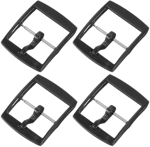 QUARKZMAN 4 Pcs Fibbia Di Ricambio Per Cinturino 20mm Plastica Nero | Per Cinturini Orologio In Pelle Silicone Nylon Tela, Orologio