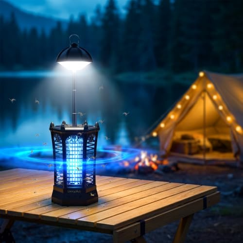 GooQand Lampara Antimosquitos 4000mAh, Mata Mosquitos Electrico UV