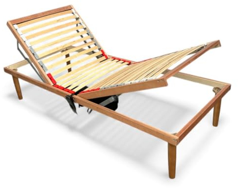 Comprarredo Rete letto motorizzata 3 Snodi 80x190 cm con telecomando – Struttura in legno massello, 26 doghe, regolazione testiera e pediera